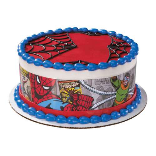 Spiderman Edible Icing Border - Click Image to Close